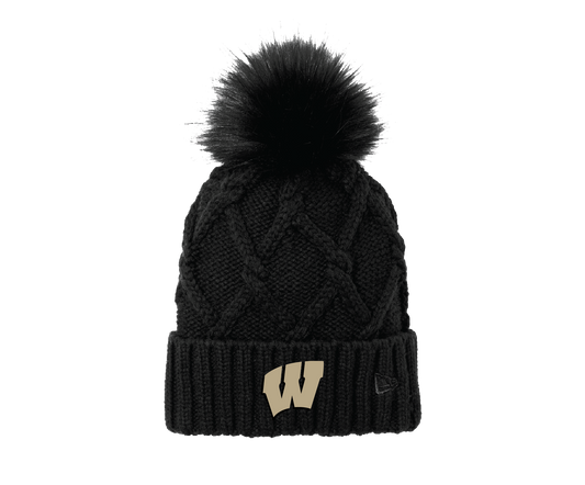 Warriors - Faux Fur Pom Beanie