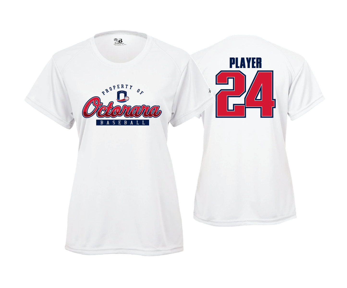 Octorara Baseball - PROPERTY OF OCTORARA - DTF | Women's Short Sleeve Performance Tee