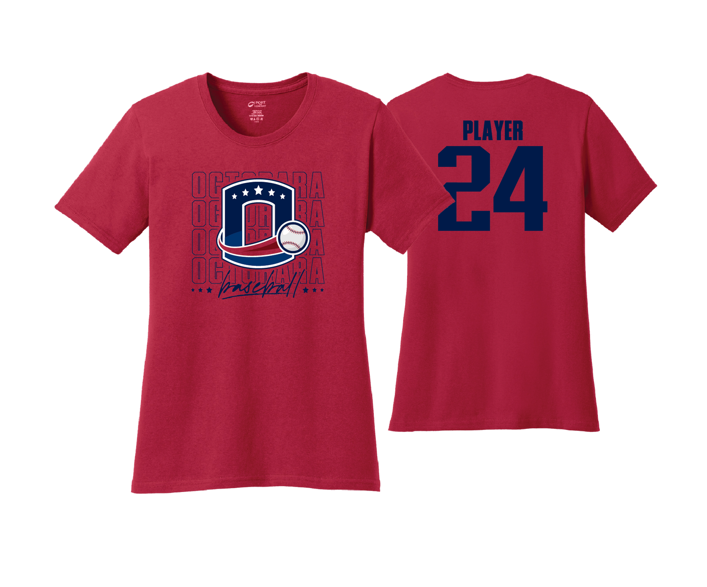 Octorara Baseball - DTF | Women's Short Sleeve Cotton Tee