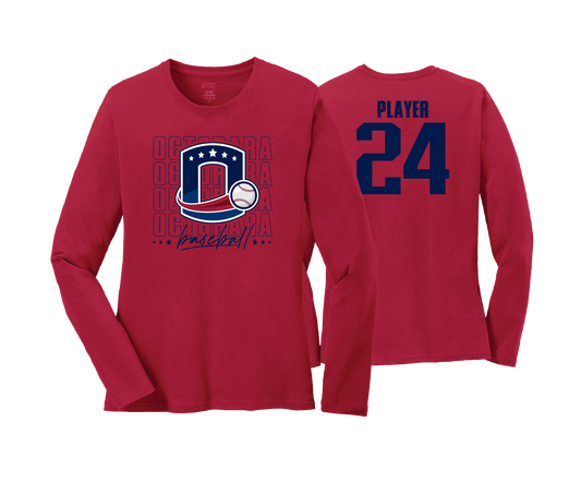 Octorara Baseball - DTF | Women's Long Sleeve Cotton Tee