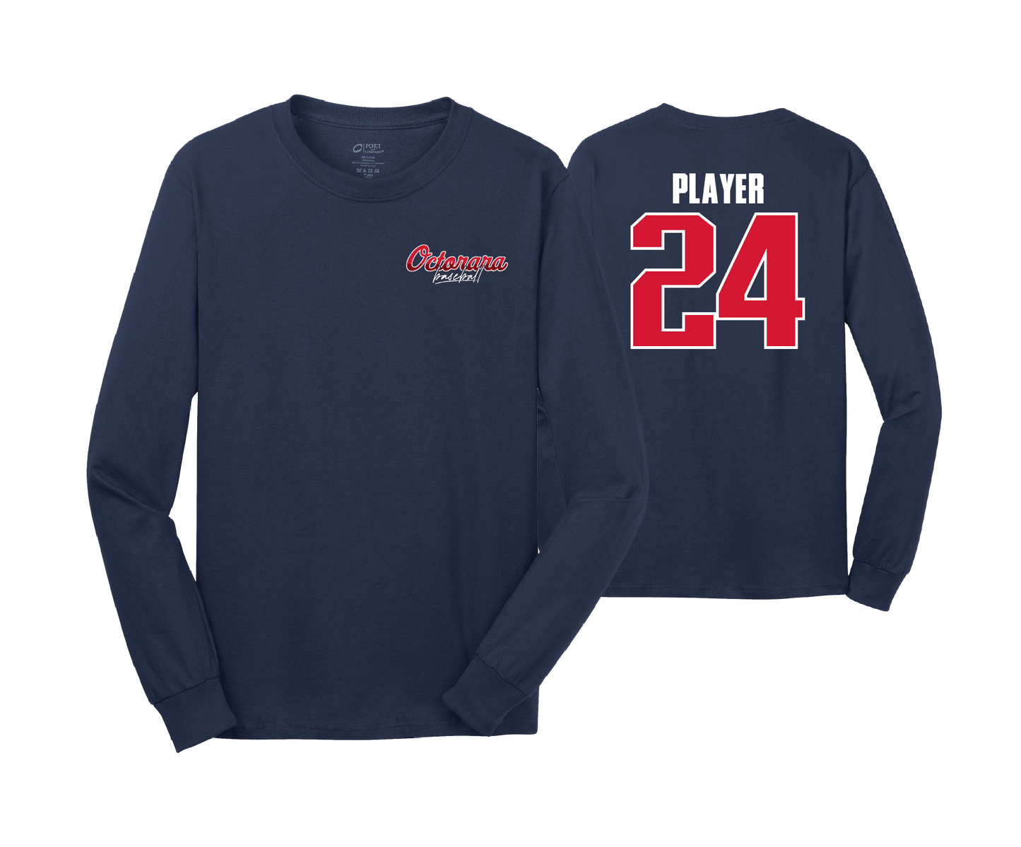 Octorara Baseball - LEFT CHEST LOGO - DTF | Unisex Long Sleeve Cotton Tee