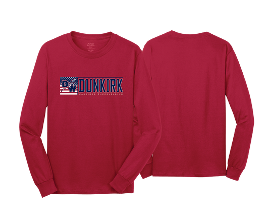 Dunkirk Warriors - Cheerleading - DTF | Unisex Long Sleeve Cotton Tee