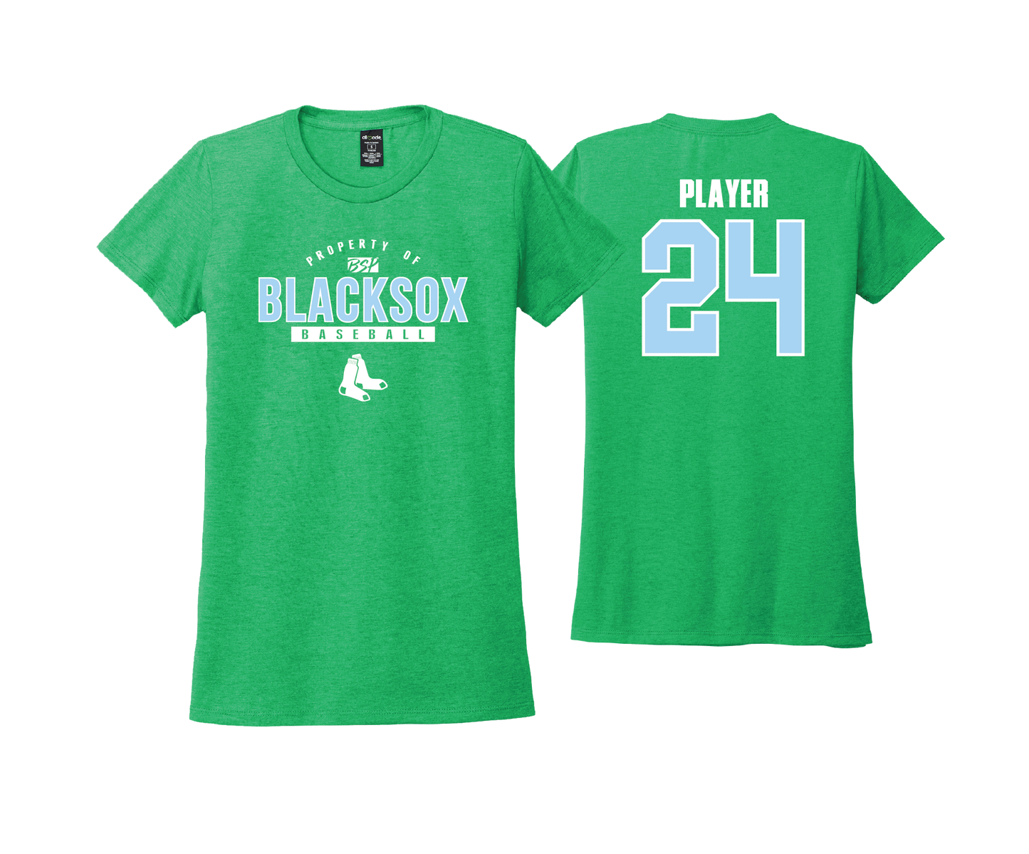 BSP Blacksox - PROPERTY OF - DTF | Short Sleeve Allmade® Tri-Blend Tee