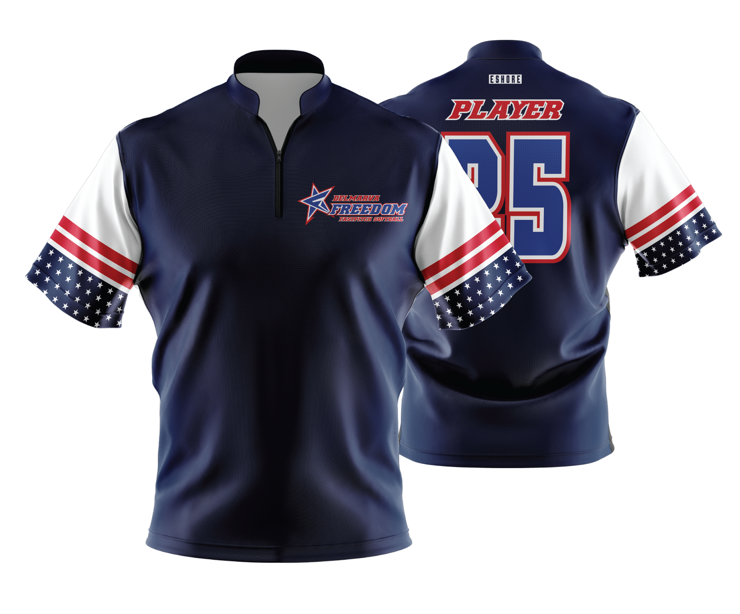 Delmarva Freedom - FDS | Unisex Short Sleeve 1/4 Zip BP Jacket