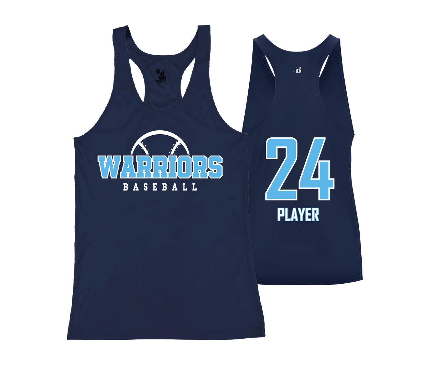 Warriors BCCC - DTF | Women's Performance Racerback