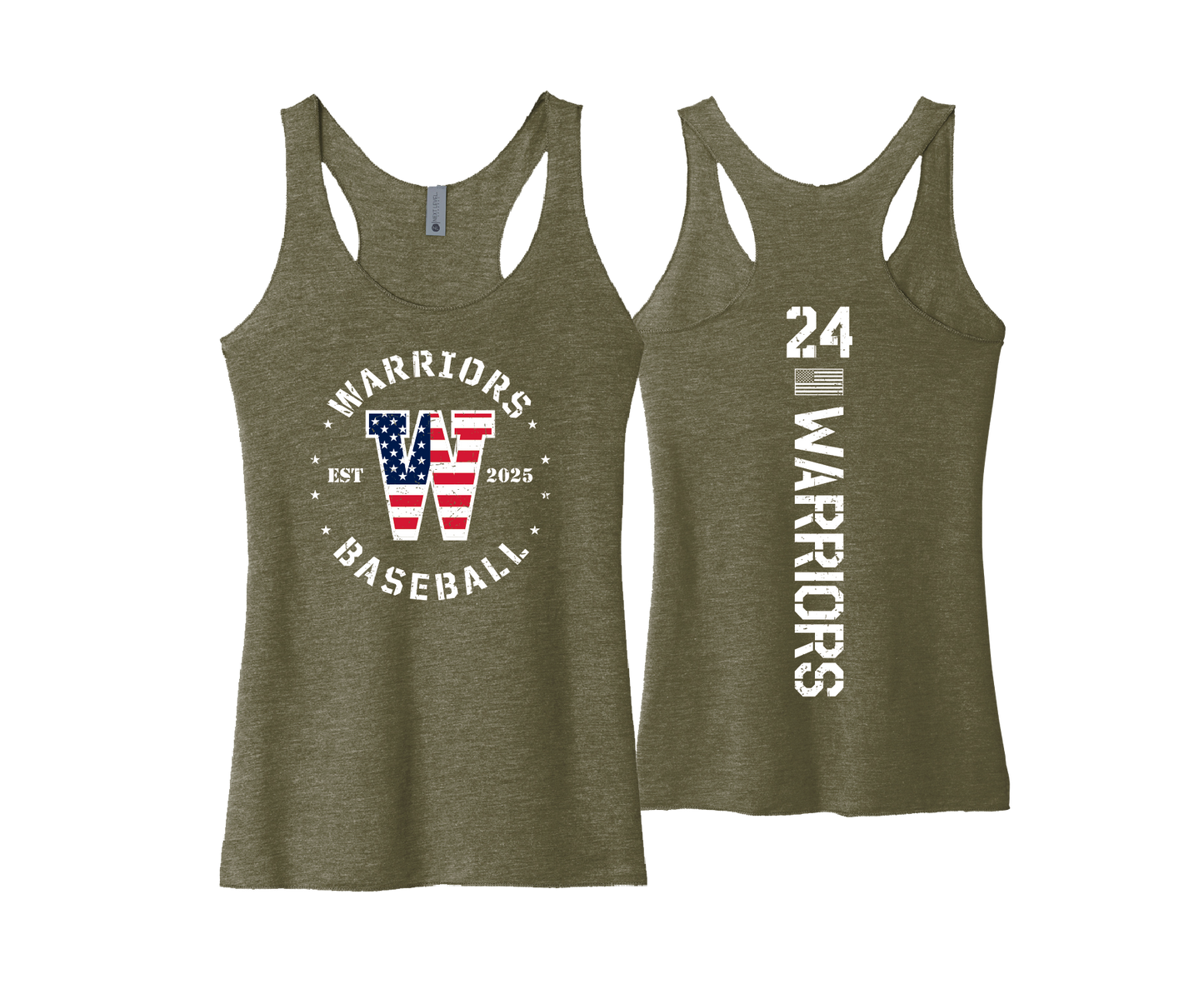 Warriors BCCC - MILITARY - DTF | Women's Next Level Apparel® Tri-Blend Racerback