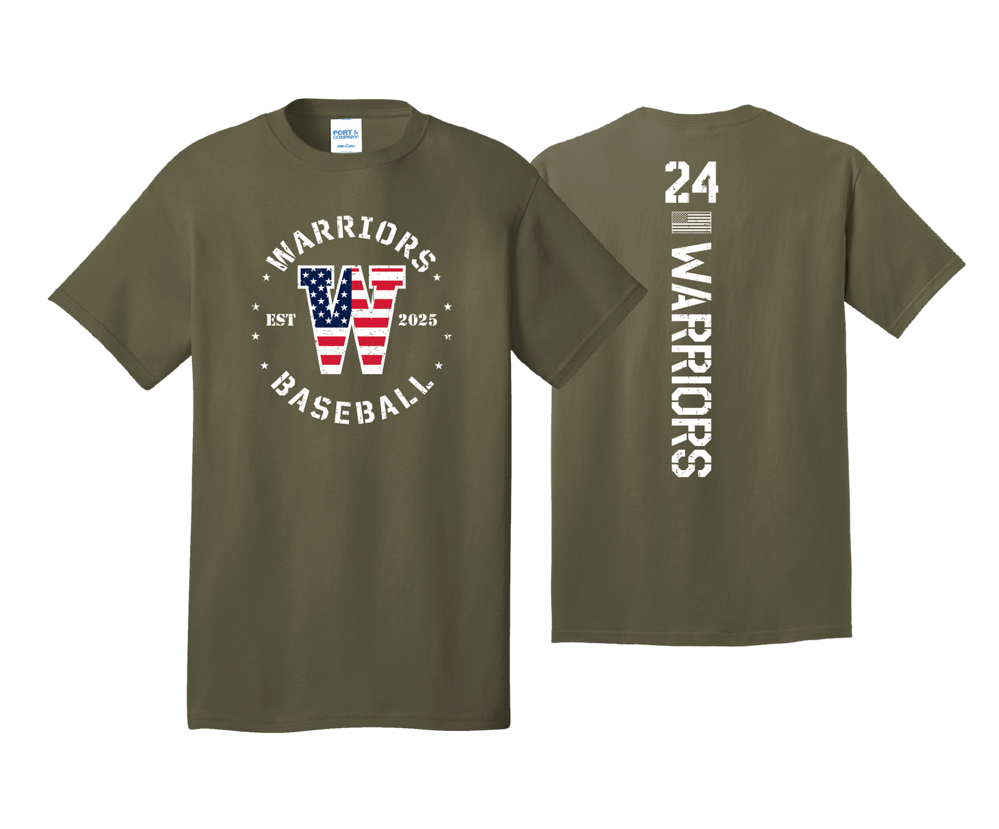 Warriors BCCC - MILITARY - DTF | Unisex Short Sleeve Cotton Tee