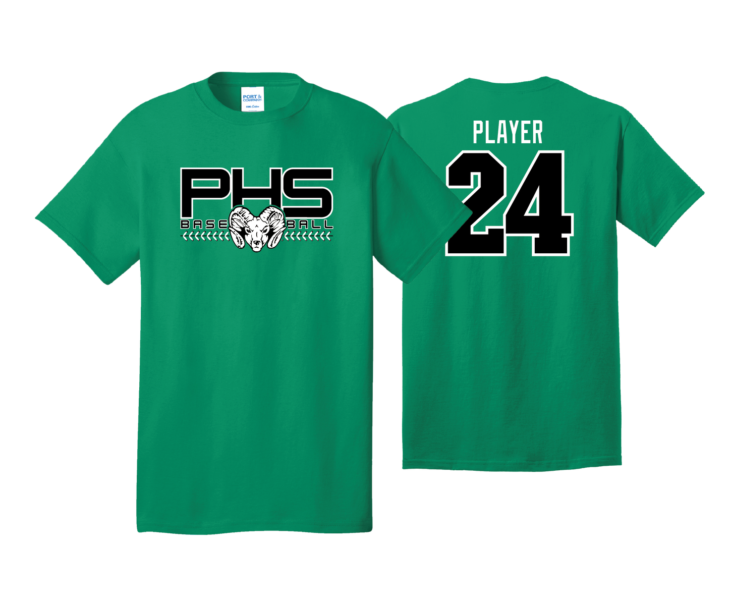 Parkside High School - BASEBALL - Kelly - DTF | Unisex Short Sleeve Cotton Tee
