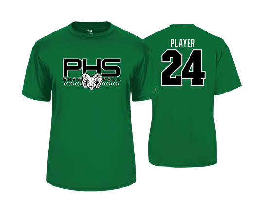 Parkside High School - BASEBALL - Kelly Green - DTF | Unisex Short Sleeve Performance Tee