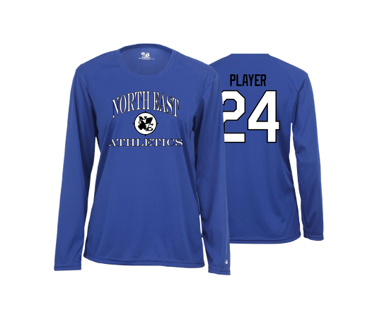 North East - NE Athletics - DTF | Women's Long Sleeve Performance Tee