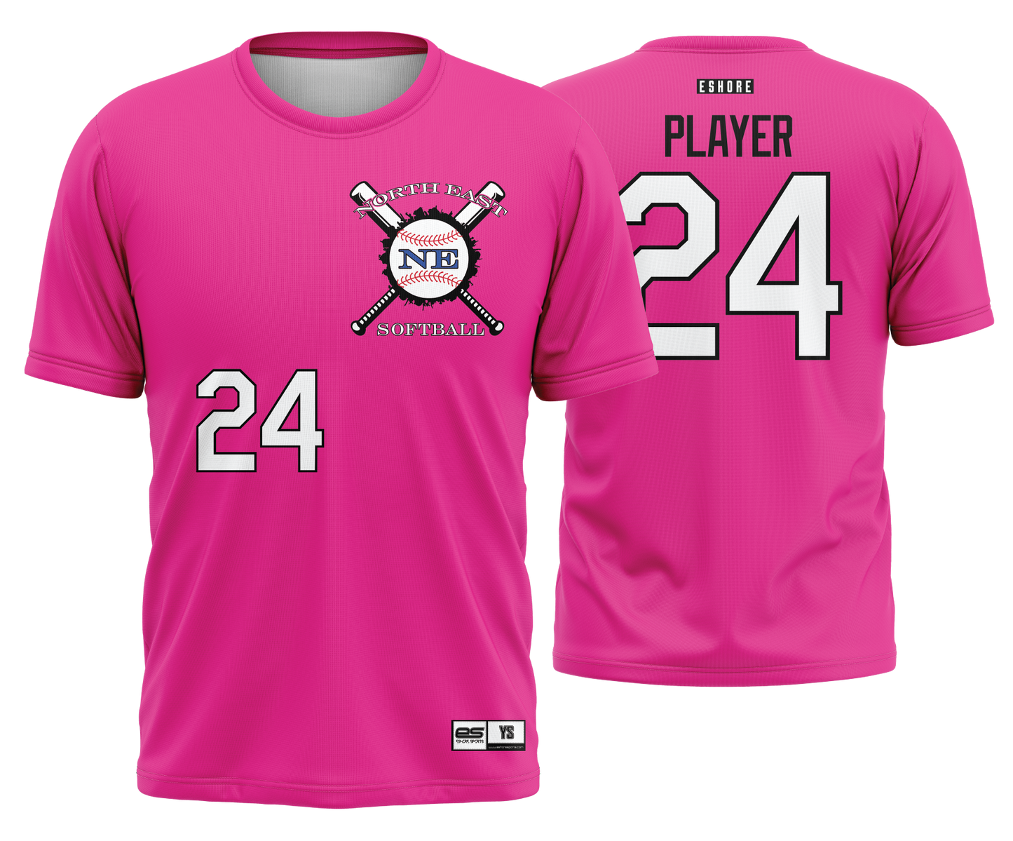 North East - Pink Baseball & Softball - FDS | Unisex Short Sleeve Jersey