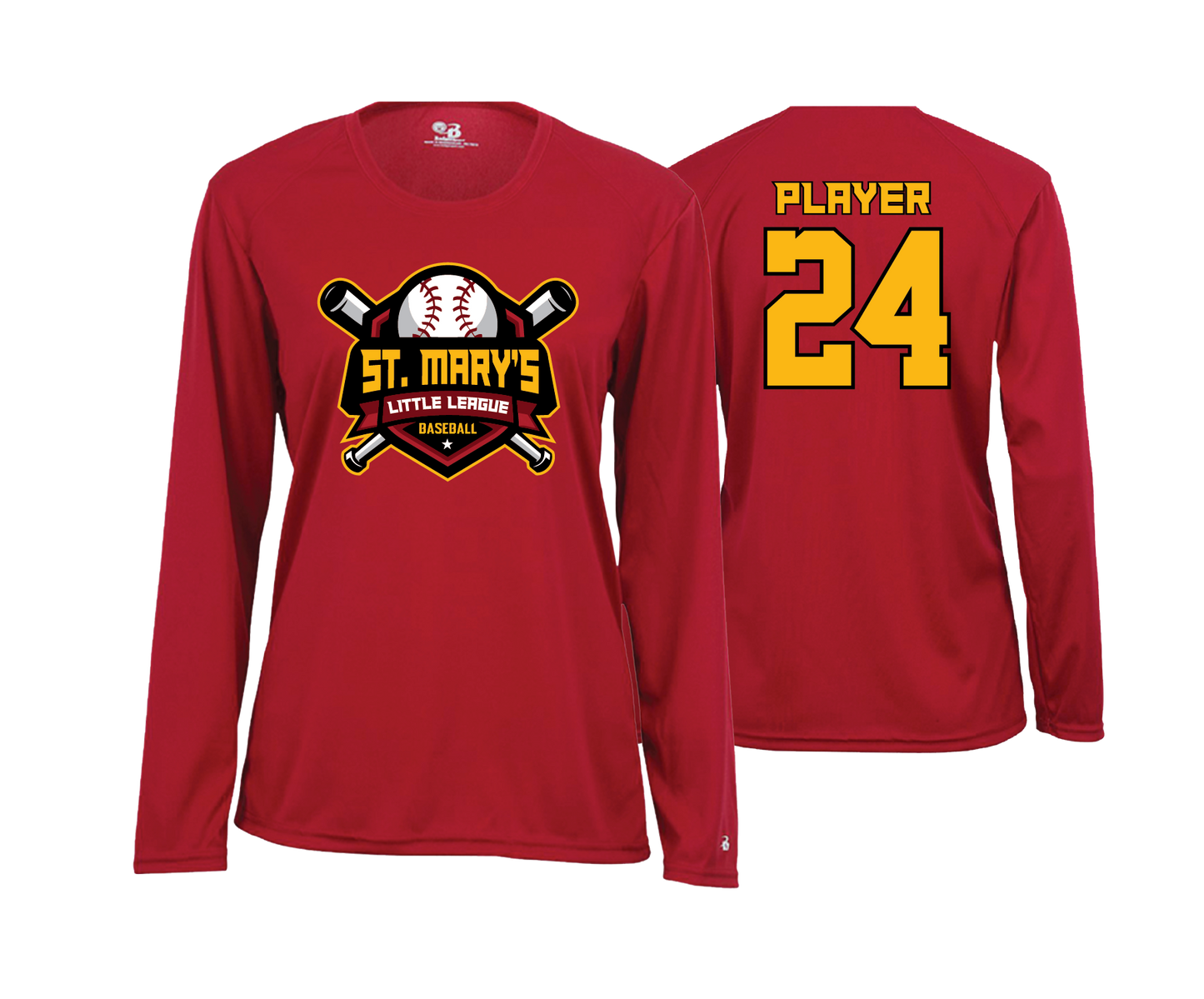 St. Mary's Baseball - DTF | Women's Long Sleeve Performance Tee