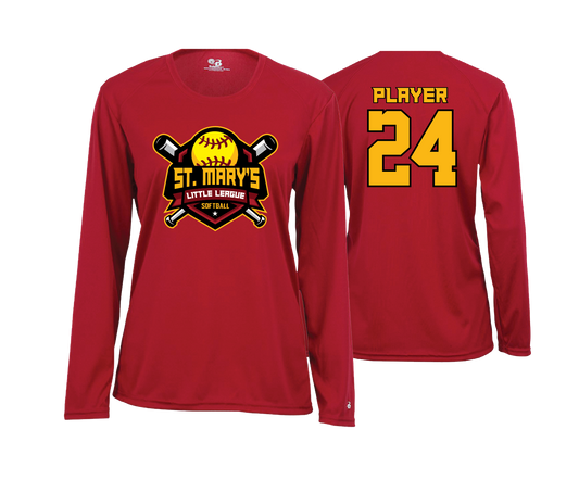 St. Mary's Softball - DTF | Women's Long Sleeve Performance Tee