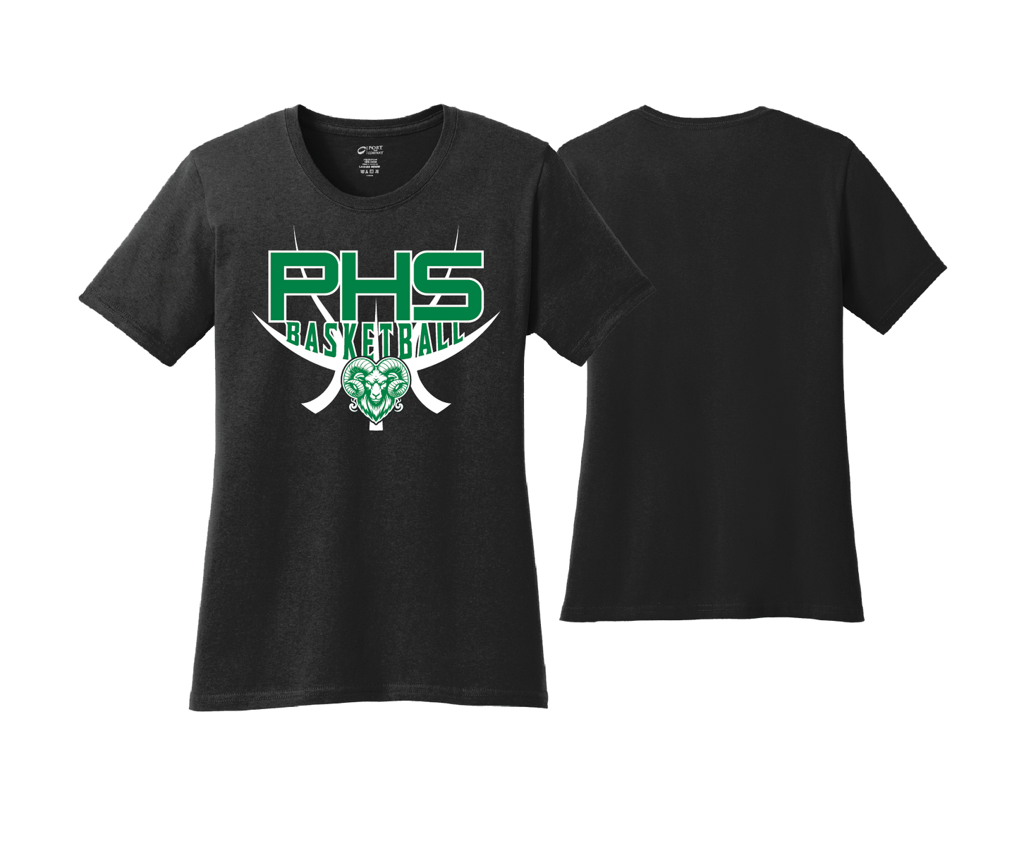 Parkside High School - BASKETBALL - Black - DTF | Women's Short Sleeve Cotton Tee