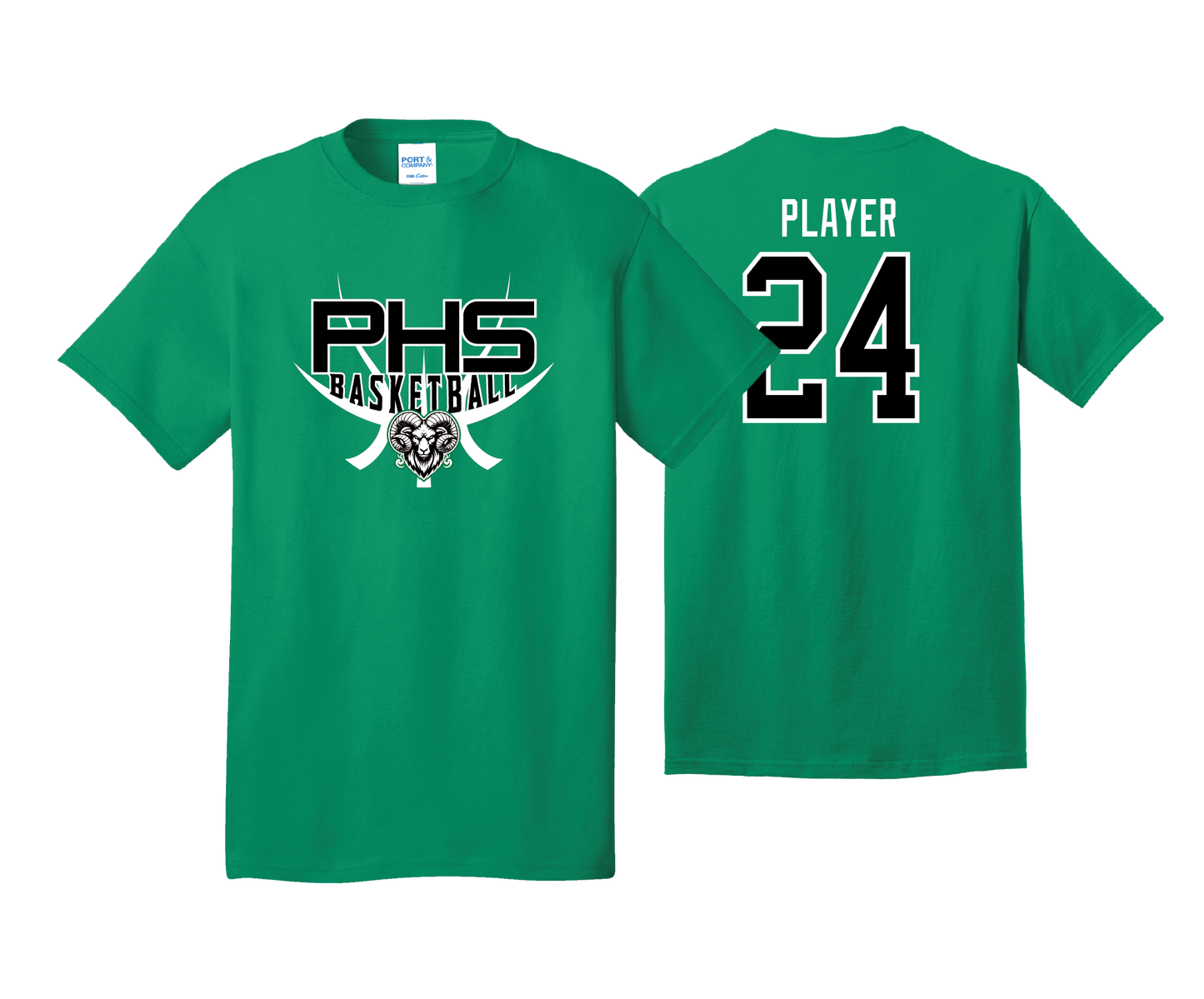 Parkside High School - BASKETBALL - Kelly - DTF | Unisex Short Sleeve Cotton Tee