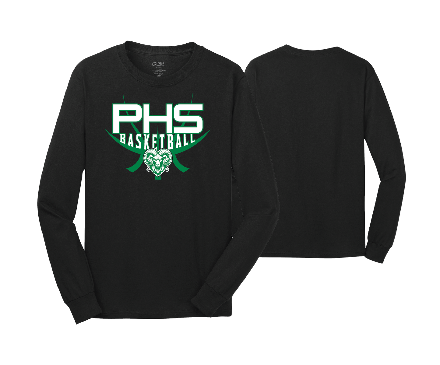 Parkside High School - BASKETBALL - Black - DTF | Unisex Long Sleeve Cotton Tee