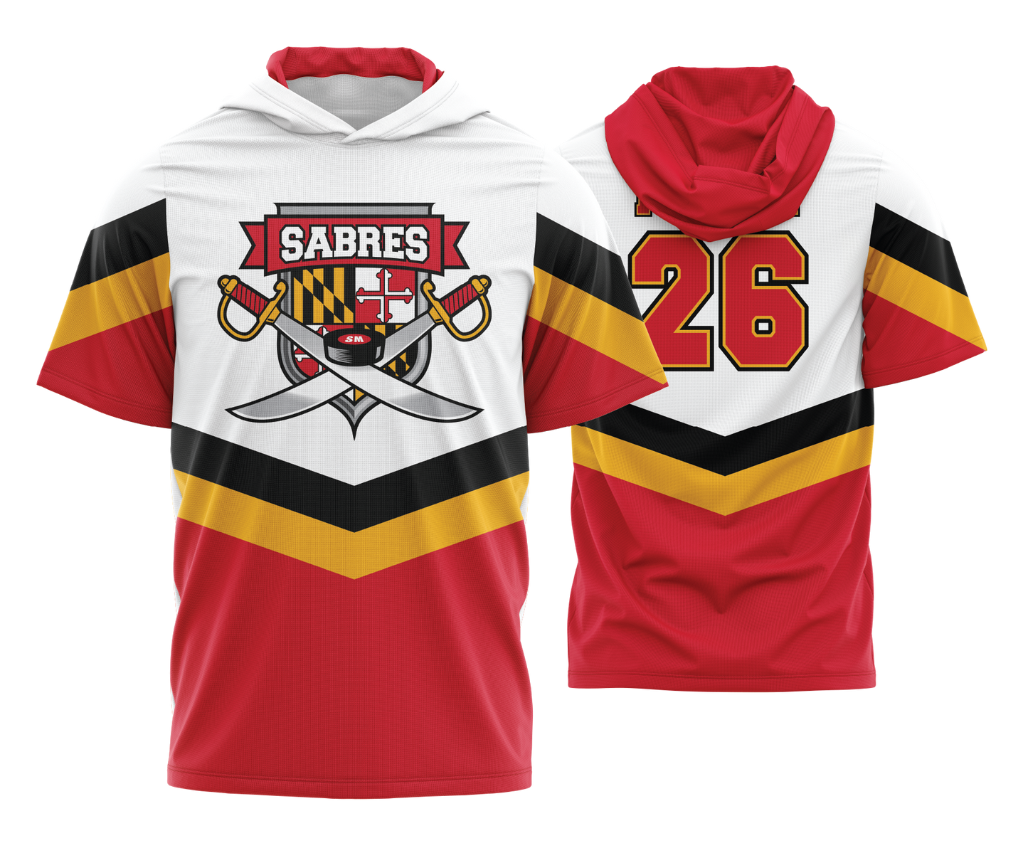 Sabres Ice Hockey - FDS | Short Sleeve Hooded Jacket w/Kangaroo Pocket