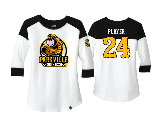 Parkville Baseball - DTF | Women's New Era® 3/4 Sleeve Baseball Tee