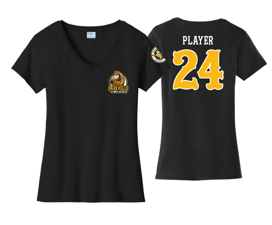 Parkville Baseball - SS Women's V-Neck Cotton Tee