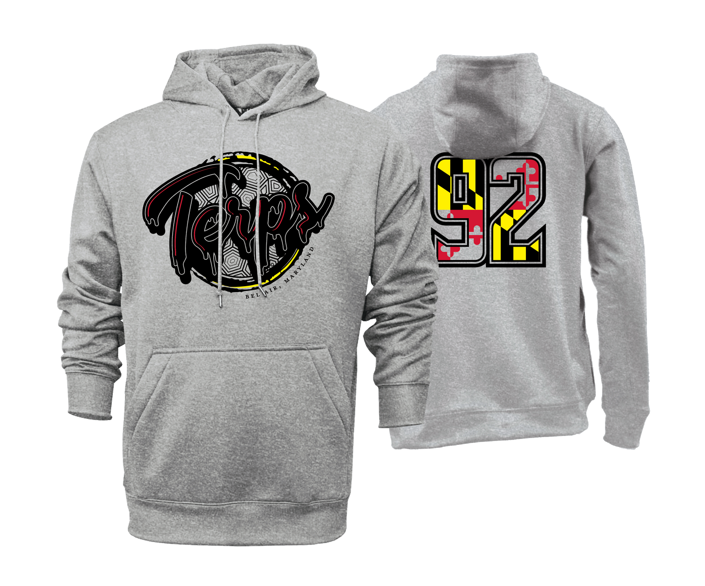 Bel Air Terps - Heather Grey - DTF | Unisex Hoodie
