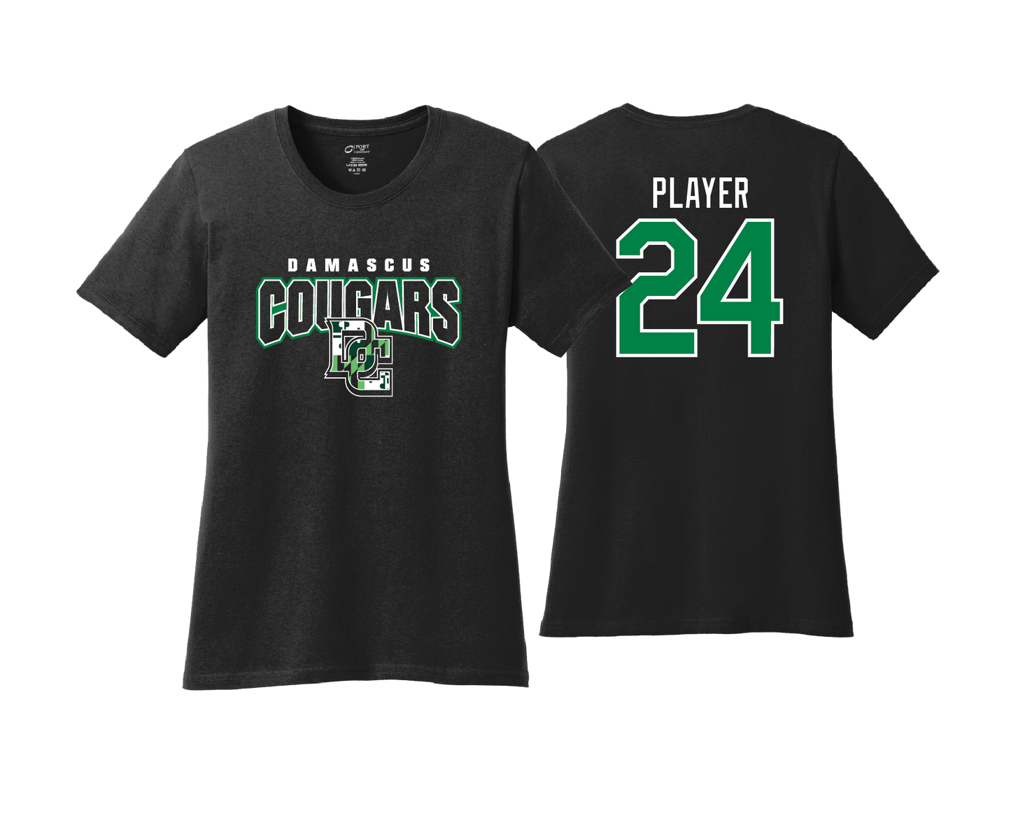 Damascus Cougars - DTF | Womens Short Sleeve Cotton Tee
