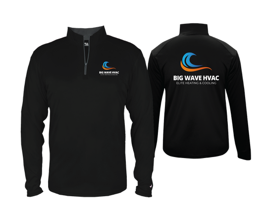 Big Wave HVAC - DTF | Men's Long Sleeve Performance 1/4 Zip