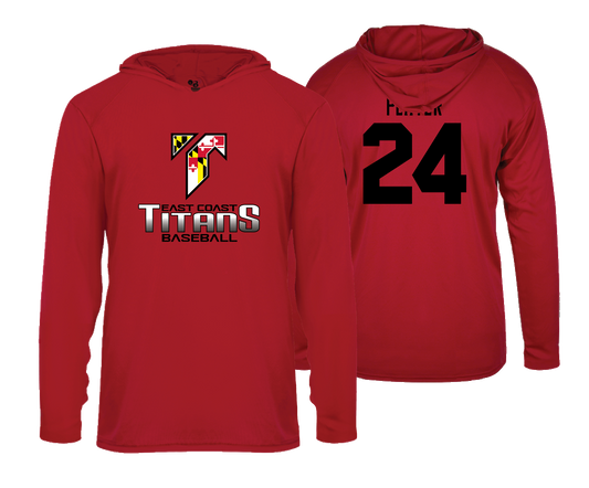 East Coast Titans - DTF | Men's Long Sleeve Hooded Tee