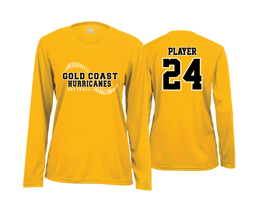 Gold Coast Hurricanes - DTF | Women's Long Sleeve Performance Tee