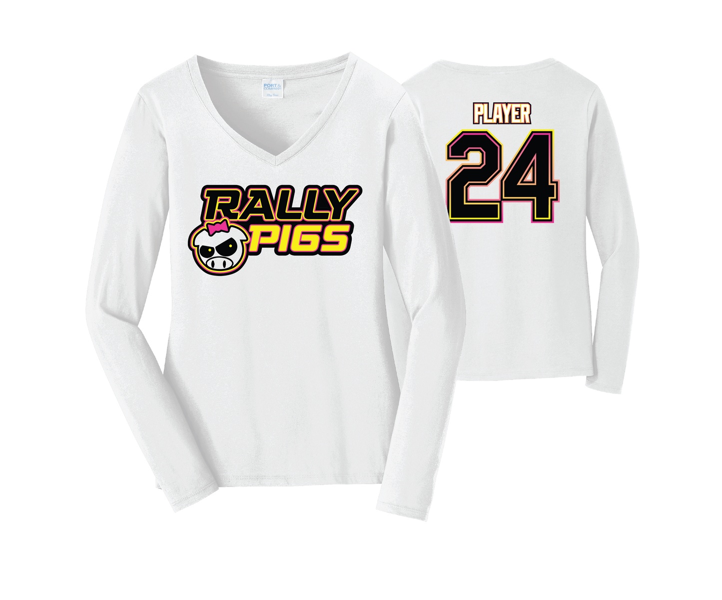 Rally Pigs - DTF | Women's Long Sleeve Cotton Tee