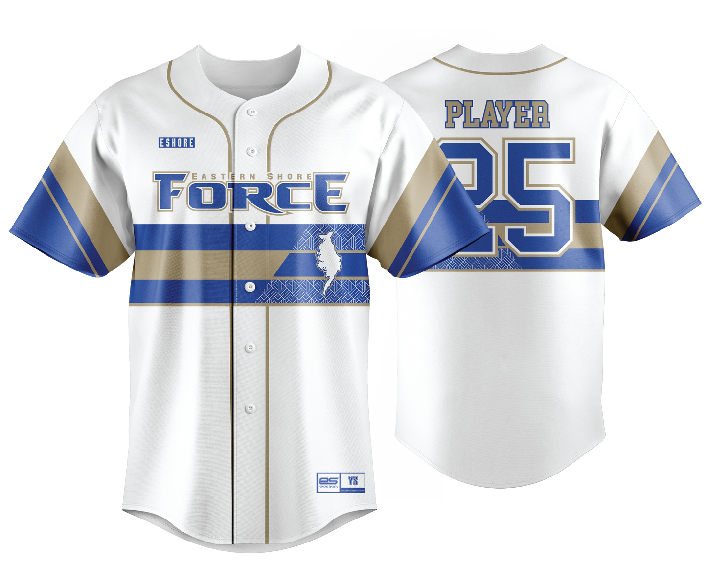 Eastern Shore Force - FDS Unisex Full Button Jersey