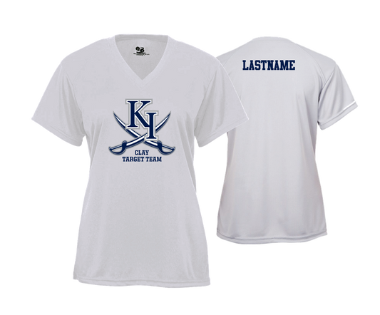 KIHS Clay Target Team - DTF | Women's Short Sleeve V-Neck Performance Tee