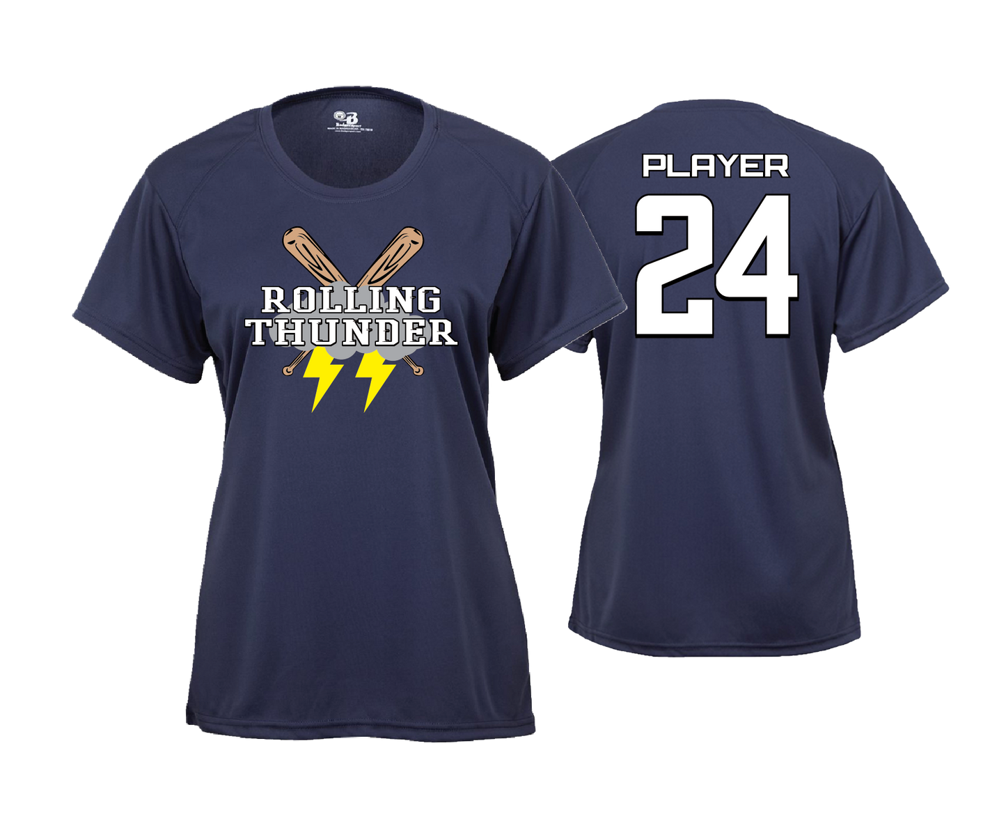 Rolling Thunder - DTF Womens Short Sleeve Performance Tee