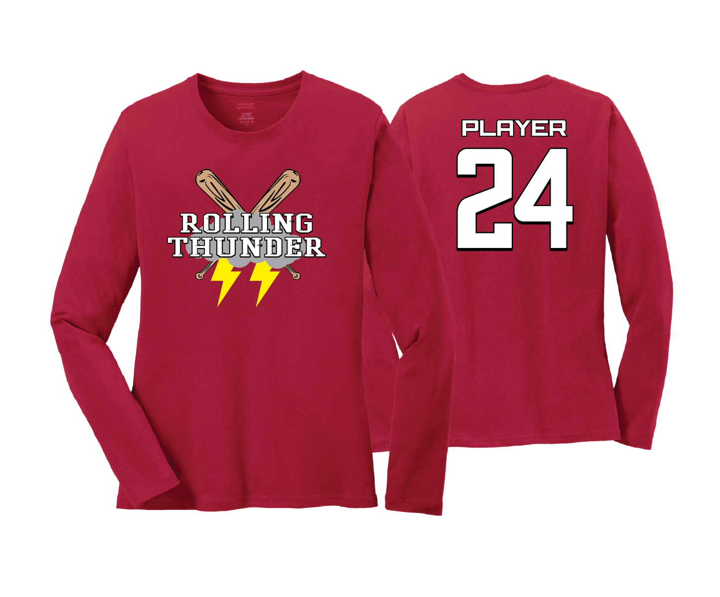 Rolling Thunder - DTF | Women's Long Sleeve Cotton Tee