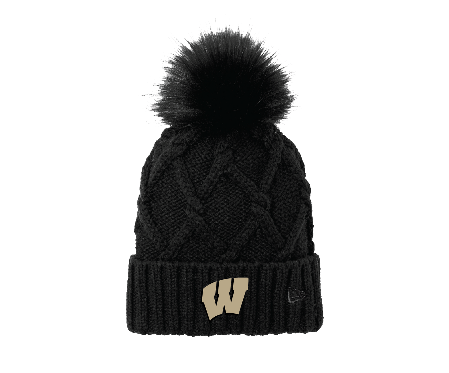 Warriors - Faux Fur Pom Beanie
