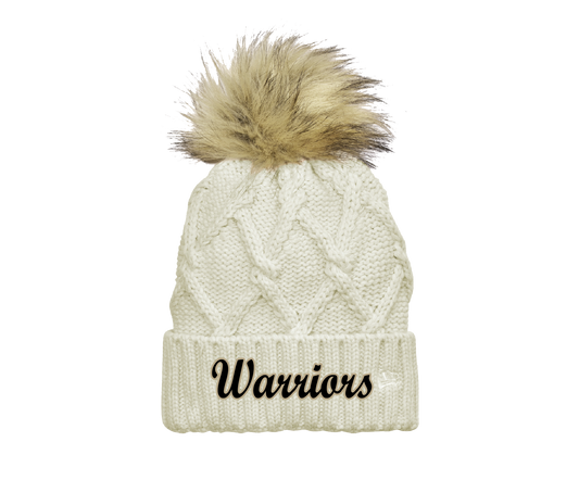 Warriors - Faux Fur Pom Beanie