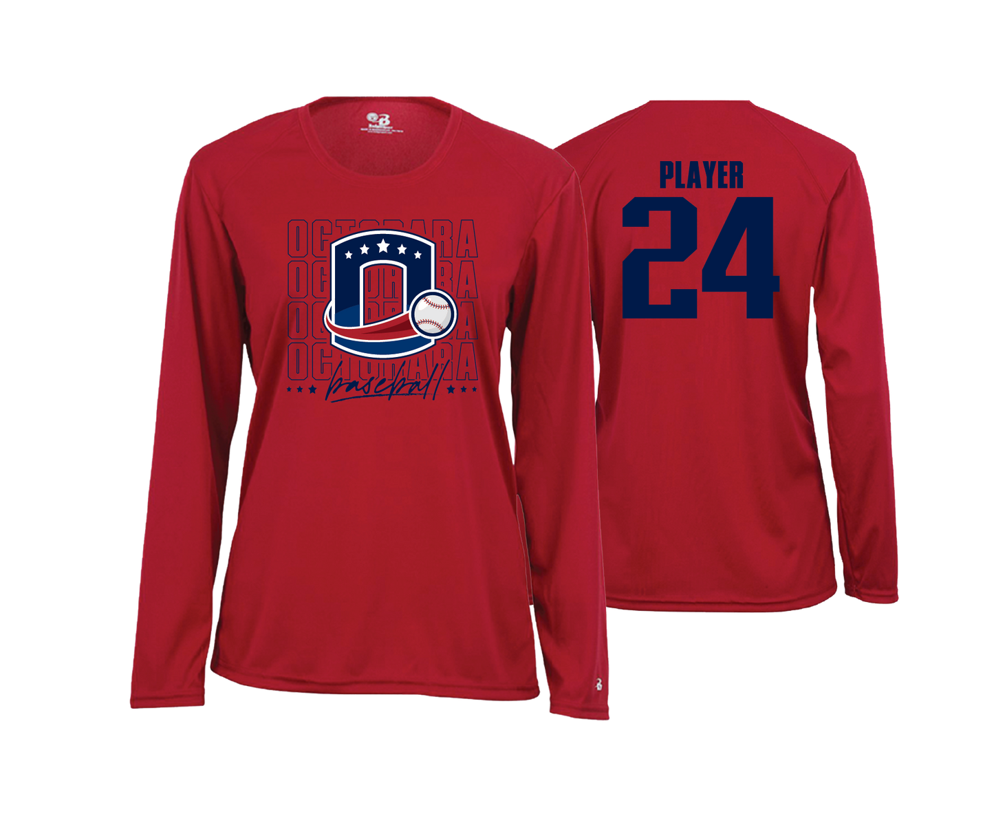 Octorara Baseball - DTF | Women's Long Sleeve Performance Tee