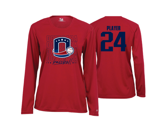 Octorara Baseball - DTF | Women's Long Sleeve Performance Tee
