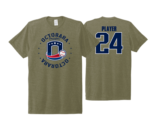 Octorara Baseball - OD GREEN - DTF | Unisex Short Sleeve Allmade® Tri-Blend Tee