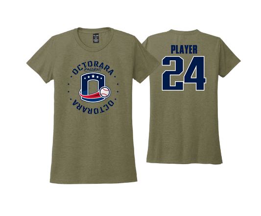 Octorara Baseball - OD GREEN - DTF | Women's Short Sleeve Allmade® Tri-Blend Tee