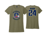 Octorara Baseball - OD GREEN - DTF | Women's Short Sleeve Allmade® Tri-Blend Tee