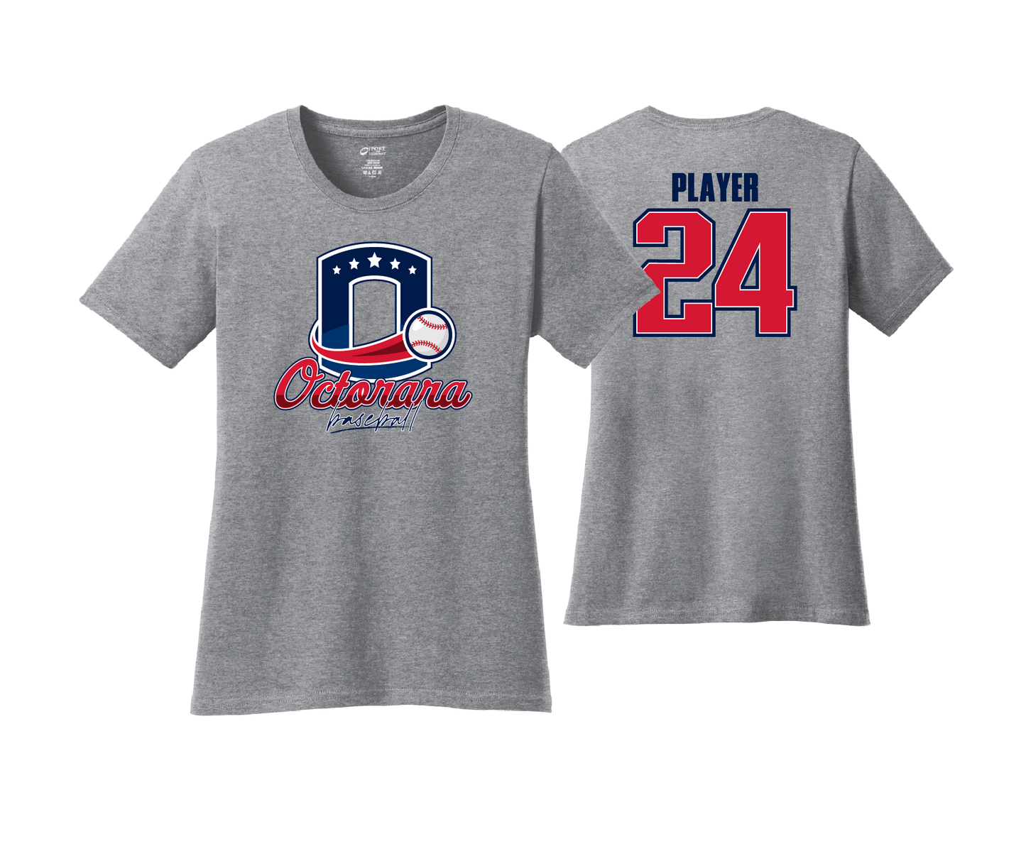 Octorara Baseball - DTF | Women's Short Sleeve Cotton Tee
