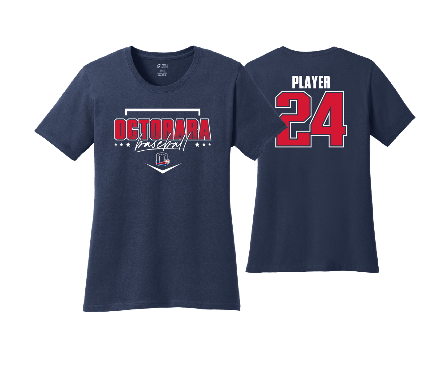 Octorara Baseball - DTF | Women's Short Sleeve Cotton Tee
