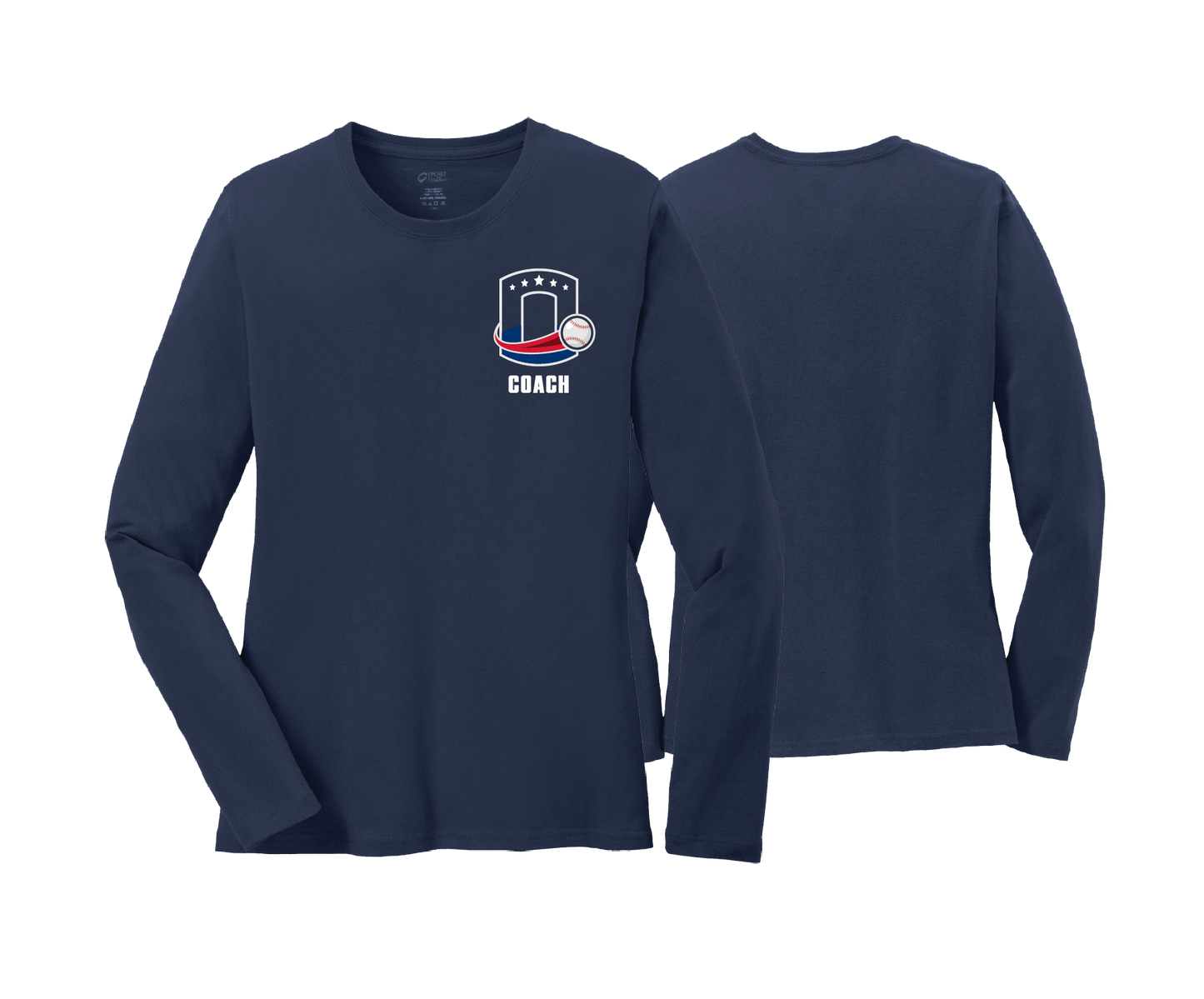 Octorara Baseball - COACH - DTF | Women's Long Sleeve Cotton Tee