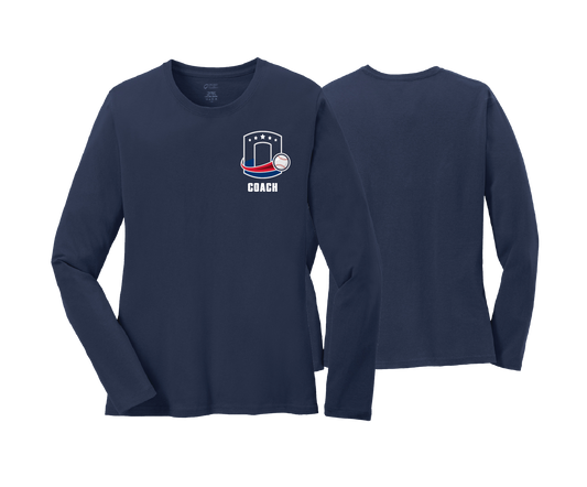 Octorara Baseball - COACH - DTF | Women's Long Sleeve Cotton Tee