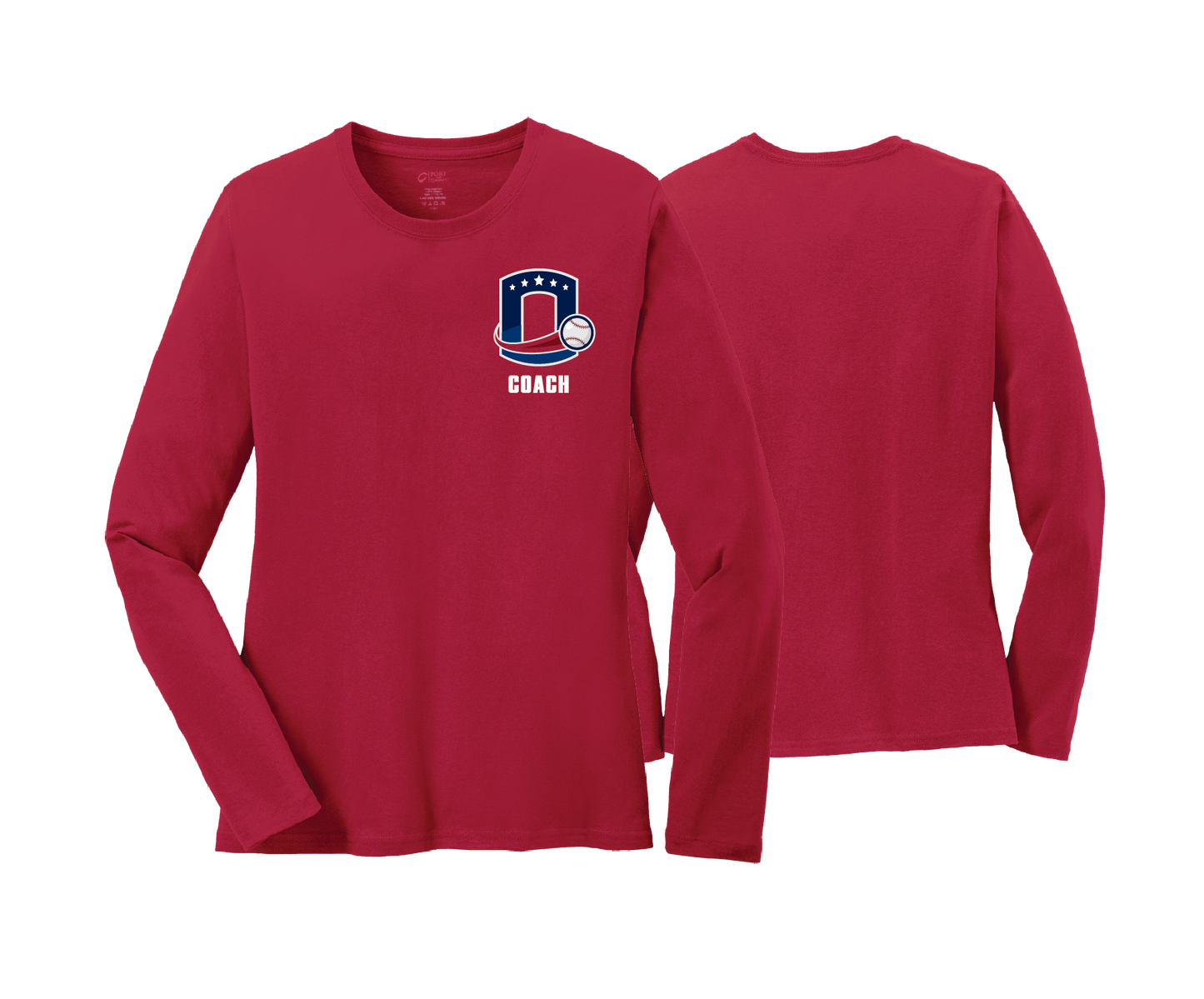 Octorara Baseball - COACH - DTF | Women's Long Sleeve Cotton Tee