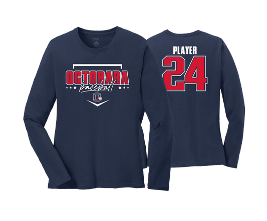 Octorara Baseball - DTF | Women's Long Sleeve Cotton Tee
