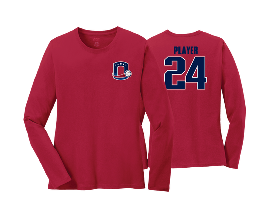 Octorara Baseball - LEFT CHEST LOGO - DTF | Women's Long Sleeve Cotton Tee