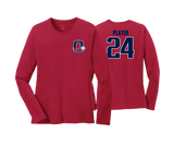 Octorara Baseball - LEFT CHEST LOGO - DTF | Women's Long Sleeve Cotton Tee