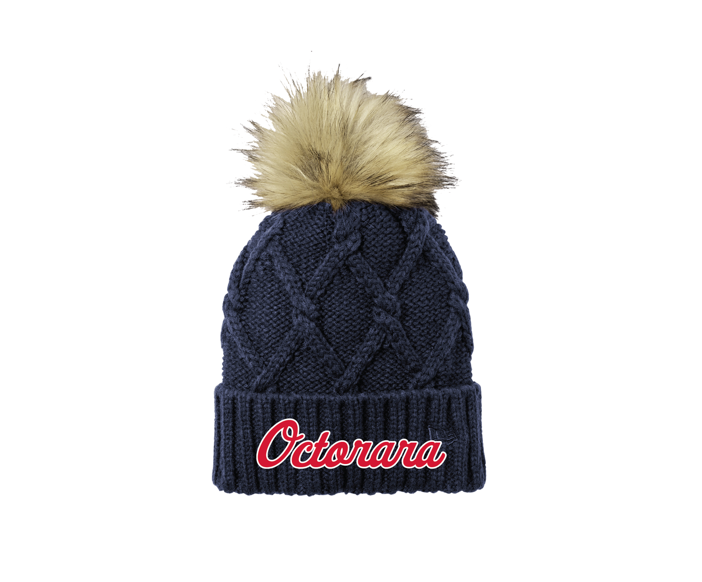 Octorara Baseball - Faux Fur Pom Beanie