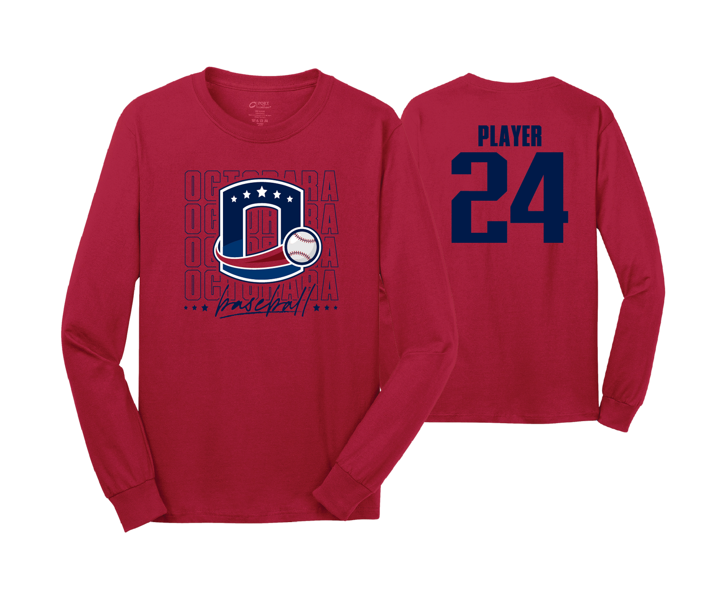 Octorara Baseball - DTF | Unisex Long Sleeve Cotton Tee